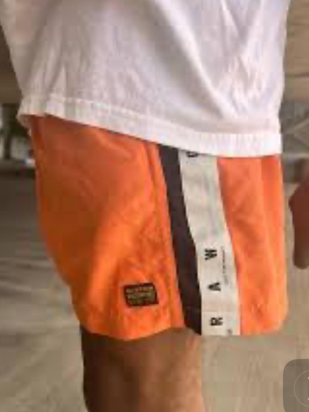 G-Star RAW Dend Tape swim shorts  size small orange